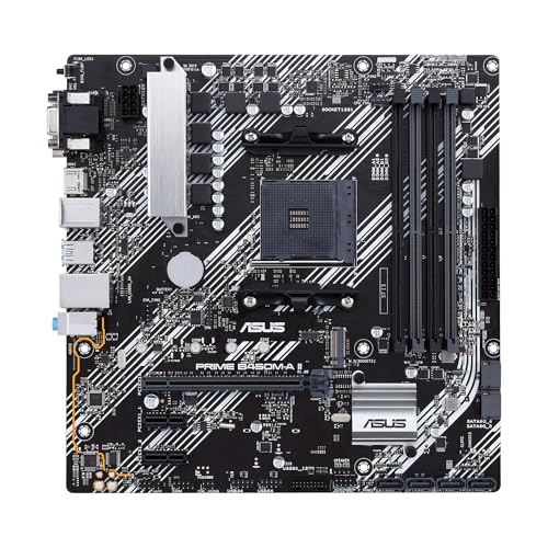Asus Prime B450M-A II Mainboard Sockel AM4 | mATX, AMD Ryzen, DDR4-Speicher, M.2, SATA 6Gbit/s, USB 3.1 Gen 2 Typ-A. Aura Sync