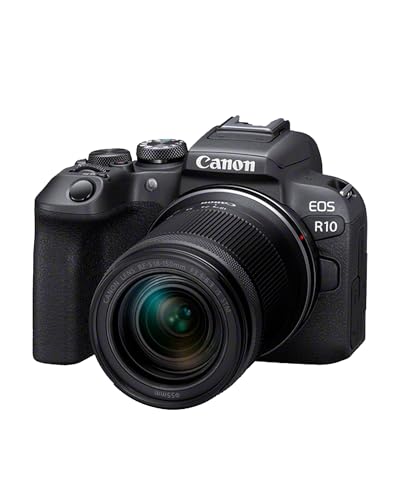 Canon EOS R10 Kamera spiegellose Camera + RF-S 18-150mm F4.5-6.3 is STM Objektiv (Hybridkamera, DSLR Upgrade, 15 B/s, 4K Videos, Dual Pixel CMOS AF II Fokussystem, WLAN) schwarz