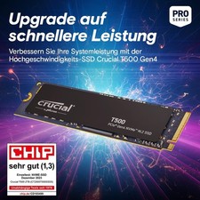 Crucial T500 SSD 1TB PCIe Gen4 NVMe M.2 Interne Festplatte