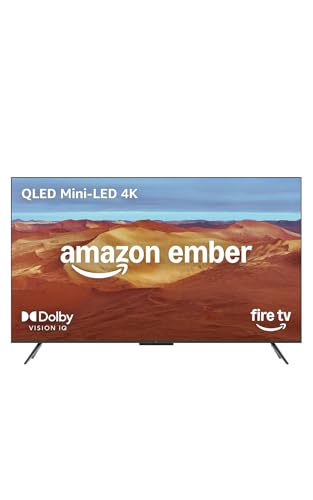 Amazon Ember Mini-LED-Serie, QLED-Smart-TV mit 75 Zoll (190 cm), 4K UHD, Dolby Vision IQ, Ambient-TV, 144-Hz-Spielmodus, Local Dimming und finde Serien schneller mit Alexa+
