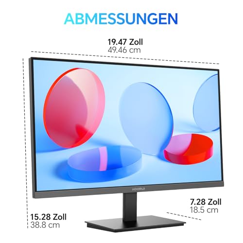 KOORUI Monitor 22 Zoll, FHD 120Hz Eye Care Bildschirm E2212H | 1920 x 1080p PC Monitor HDMI 1.4,3000:1 Kontrast, Adaptive-Sync 5° bis 15° neigbar, HDMI 1.4, VGA, VESA 100 x 100mm