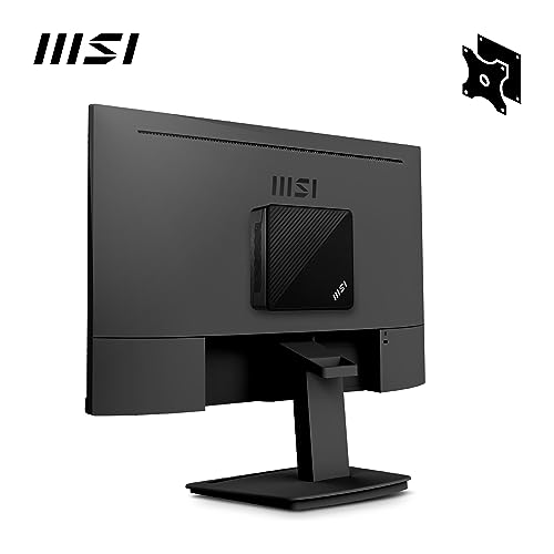 MSI Cubi N ADL S-217DE - Intel Processor N200, 8GB DDR4, 256GB M.2 SSD, USB 10Gbps Typ A Anschlüsse & HDMI 2.1, Wi-Fi, Bluetooth 5, Lüfterlos - schwarz, Windows 11 Pro