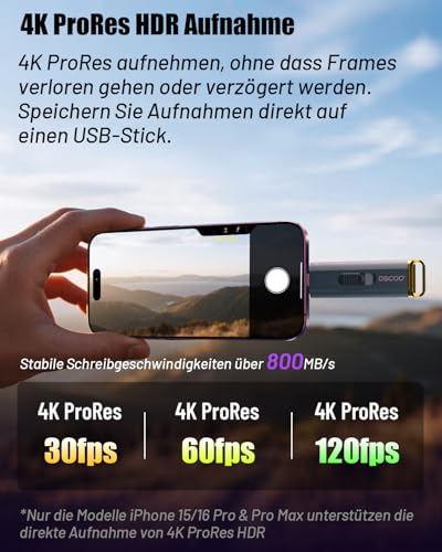 OSCOO 1 TB Portable SSD USB 3.2 Gen 2 Externe Solid State Drive