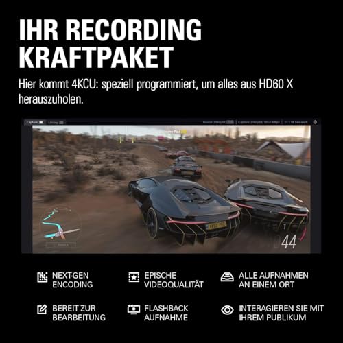 Elgato HD60 X Capture Card für PS5, Xbox Series X/S | 1080p60 HDR10 oder 4K30, ultraniedrige Latenz, treiberlos, Plug and Play, für OBS, PC/Mac