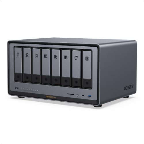 UGREEN NASync DXP8800 Plus 8 Bay NAS für Unternehmen und Profis (ohne HDD) | Intel Core i5-1235U, Dual 10GbE, 8GB DDR5 bis 64GB, Eingebaut 128 GB SSD, 2 x M.2 NVMe-Steckplatz, 2x Thunderbolt 4, 8K HDMI