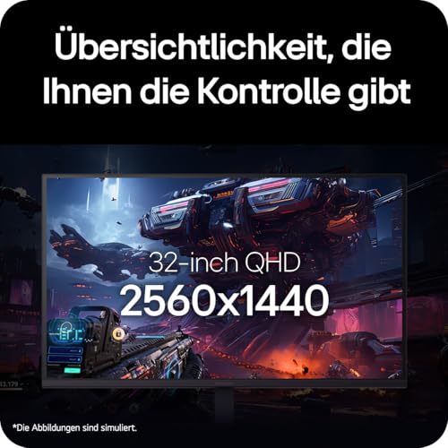 LG Ultragear™ 32G620B-B 32 Zoll WQHD IPS Gaming-Monitor, 200Hz, HDR10, AMD FreeSync Premium, 2X HDMI 2.0, 1x DisplayPort 1.4, Schwarz