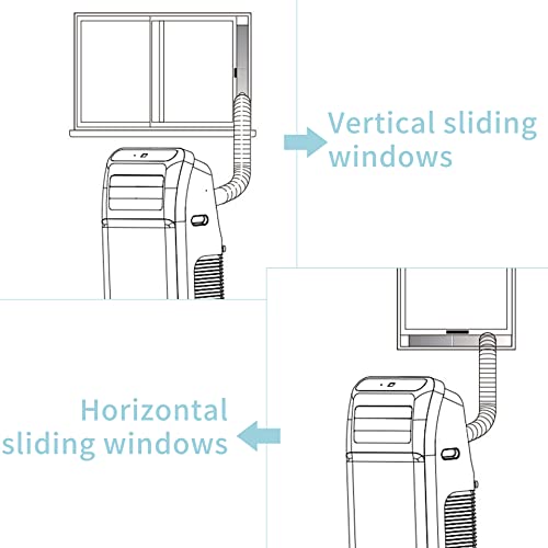 SHINCO Mobile Klimaanlage mit Abluftschlauch, 12000BTU, 3,5kw, Kühlen&Ventilieren&Entfeuchten, Mobiles Klimagerät mit Fenstermontage-Kit, 24-Stunden-Timer, für Räume von etwa 90m³, Weiß