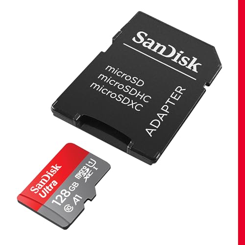 SANDISK Ultra microSDXC Karte 128GB + Adapter, bis zu 140MB/s Lesen | UHS-I, Full HD, C10, U1, A1, Ideal für Android Smartphones, Tablets und MIL- Kameras - SDSQUA4-032G-GN6MT
