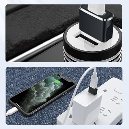 EasyULT USB C Adapter, USB auf Typ C Adapter, Typ C Buchse zu USB-A für iPhone 16/15/14/13/12, iPad mini/Air, Samsung Galaxy S25 A55 Ultra und Andere Smartphone & Tablet (Schwarz)