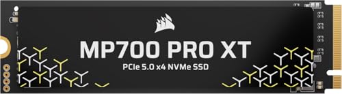 Corsair MP700 PRO XT 4TB PCIe 5.0 NVMe M.2 SSD – Bis zu 14.900 MB/s, Gen5-Geschwindigkeit, DirectStorage Ready für Gaming-PCs – Schwarz