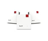 FRITZ!Mesh Set 1600 3er-Set | f&uuml;r 5-7 R&auml;ume | Wi-Fi 6 bis zu 3 GBit/s | Dualband WLAN (2,4/5 GHz), Perfekt f&uuml;r Streaming & Videocalls, ideal f&uuml;r Router & Glasfasermodem (ONT), Made in Europe