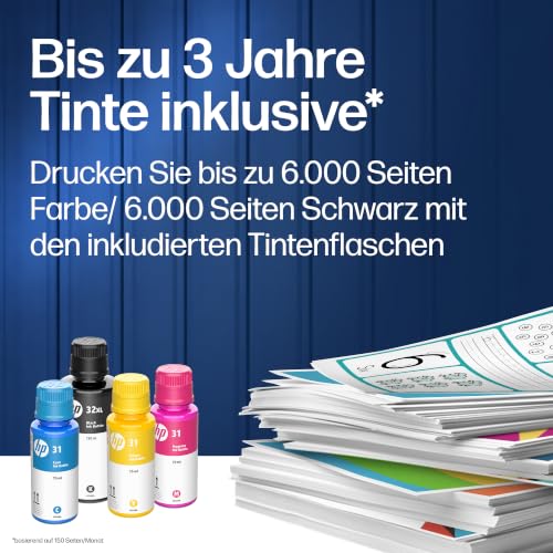 HP Smart Tank 5105 3-in-1 Multifunktionsdrucker (WLAN; Mobiles Drucken) – 3 Jahre Tinte inklusive, 3 Jahre Garantie, großer Tintentank, hohe Reichweite, Drucken in hoher Qualität