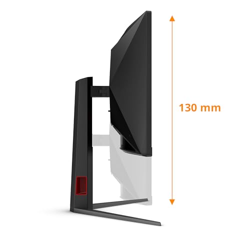 AOC CU34G4 34 Zoll Curved, UW-QHD Gaming Monitor, 180Hz, Fast VA Panel, 1ms GtG, HDR10, FreeSync Premium, Höhenverstellung,(3440x1440 HDMI 2X 2.0 DP 1x 1.4) Schwarz