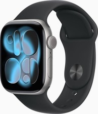 Apple Watch 11 GPS Alu Space Grey 46mm Black Silicon Band, NEU Sonstige