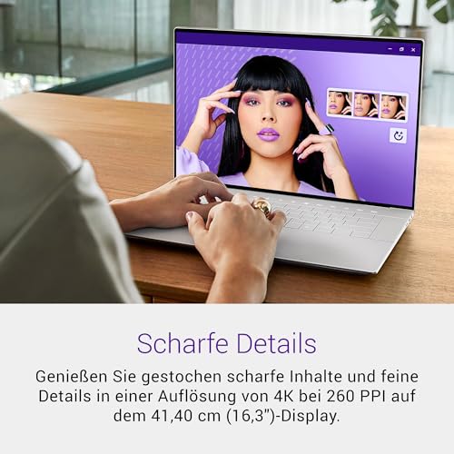 16 Premium Laptop DA16250-16,3" 4K OLED Touchscreen 120Hz, Intel Core Ultra 9 285H, RTX 5070, 32GB RAM, 1TB SSD, Windows 11 Home, Studio-Audio, QWERTZ, Platinum - 1 Jahr Dell Care Plus