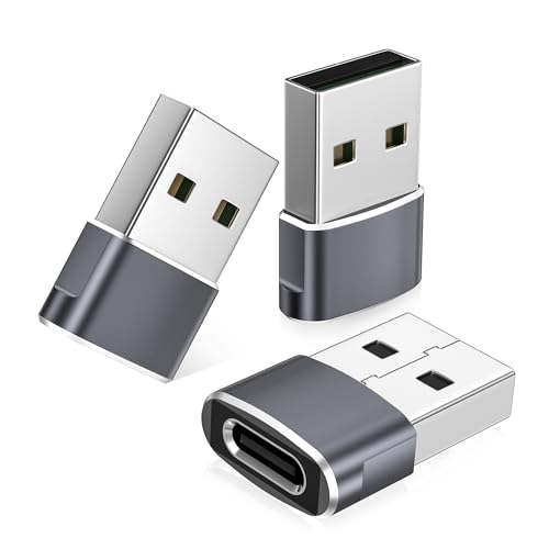 Basesailor USB auf USB C Adapter für iPhone 18 17e 16 Pro Max Duo Charger | Typ C Buchse zu USBA Stecker Ladegerät Netzteil für Apple 15 14 Plus,iPad 10 Mini 7 Air 6,Apple Watch 12 11 10,Samsung S26 25
