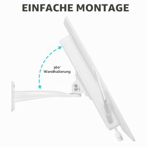 LCLCTEK® WiFi-Repeater, Solar, Akku, für den Außenbereich, kabellos, leistungsstark, WLAN-Verstärker, Abdeckung 100 m, Outdoor-Repeater, WiFi-Extender, 2,4 GHz, 300 Mbps, ideal für große Räume (15