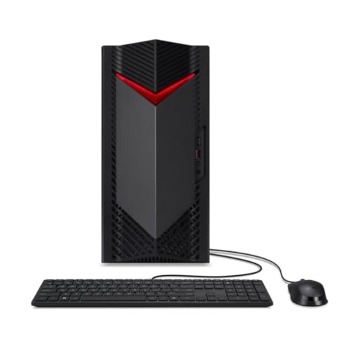 acer Nitro 50 N50-656, Gaming-PC (Intel Core i7-14700F, 16 GB RAM, 1024 GB SSD, NVIDIA RTX 3050, WLAN, HDMI, ohne Betriebssystem), Schwarz