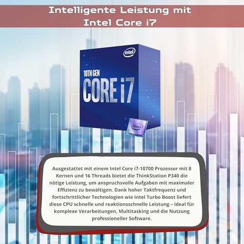 Lenovo PC komplett Büro Professional i7 10700 bis zu 4,80 GHz -32 GB RAM 1 Tera SSD - USB-c -Renoviert Doking Station 10 in 1 Win 11 Pro Office 2024 Pro Garantie 36 Monate