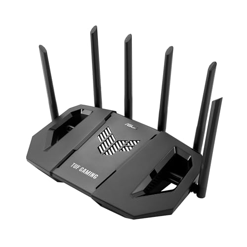 ASUS TUF Gaming BE9400 Tri Band WiFi 7 (802.11be) Extendable Gaming Router | vier 2.5G Ports, 3-stufige Portweiterleitung, Smart Home Master, AiMesh Unterstützung, AiProtection für Netzwerksicherheit