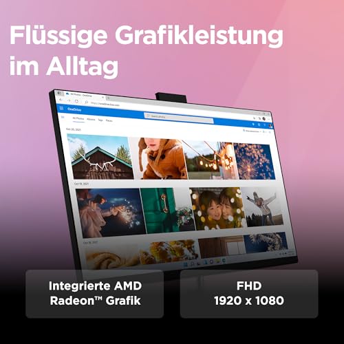 Lenovo IdeaCentre All-in-One 3 PC | 27" Full HD Display | AMD Ryzen 5 7430U | 16GB RAM | 1TB SSD | AMD Radeon Grafik | Windows 11 | Schwarz | Ink. USB Tastatur-Maus | 3 Monate Premium Care
