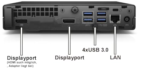 HP 18cm Silent Mini-PC Business Office Multimedia Computer mit 3 Jahren Garantie! - Intel Pentium 4400T 2x2.90 GHz - 8GB DDR4-256 GB SSD - USB3 - Windows 11 Prof. 64-Bit - #7297