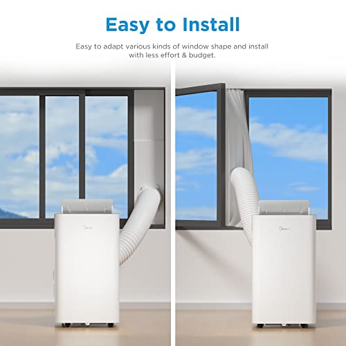 Midea Mobiles Klimagerät Silent Cool 26 Pro WF, 3-in-1 Klimaanlage mit Abluftschlauch, Kühlen&Entfeuchten&Ventilieren, 9000 BTU, 2.6kW, für Räume ca. 80m³(32㎡), EEK A