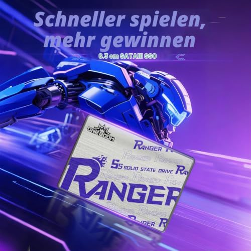 KingSpec OneBoom 2TB SSD 2,5 Zoll SATA III internes Solid-State-Laufwerk, 560 MB/s Lesegeschwindigkeit, 3D-NAND-Flash, SATA3 6 Gb/s, für PC, Laptop und PS4-Upgrade (S5-2TB)