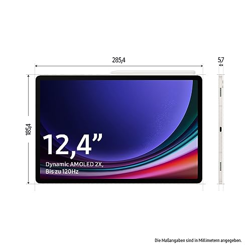 Samsung Galaxy Tab S9+ AI-Android-Tablet, 5G, 512 GB / 12 GB RAM, MicroSD-Kartenslot, Inkl. S Pen, Simlockfrei ohne Vertrag, Beige, Inkl. 36 Monate Herstellergarantie [Exklusiv bei Amazon]