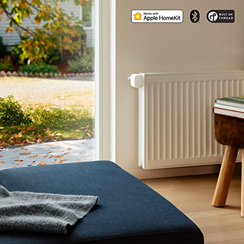 Eve Room - Raumluft-Qualitätssensor & Thermo - Smartes Heizkörperthermostat mit LED-Display, automatischer Temperatursteuerung, Keine Bridge erforderlich, Bluetooth/Thread, Apple HomeKit