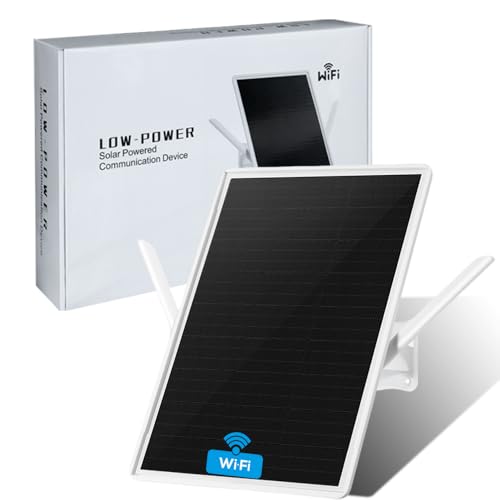 LCLCTEK® WiFi-Repeater, Solar, Akku, für den Außenbereich, kabellos, leistungsstark, WLAN-Verstärker, Abdeckung 100 m, Outdoor-Repeater, WiFi-Extender, 2,4 GHz, 300 Mbps, ideal für große Räume (15