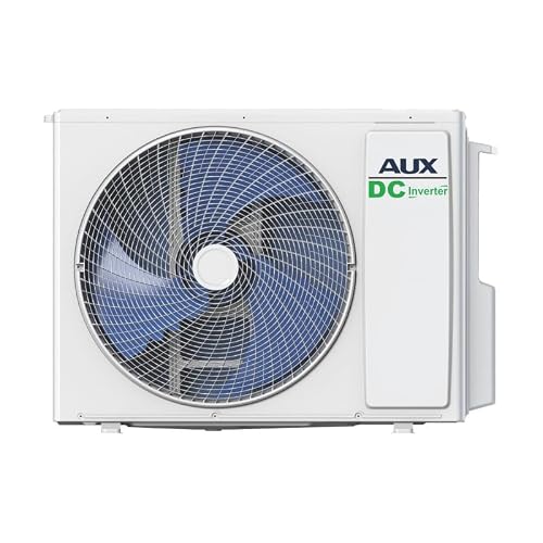 AUX A++ Klimaanlage Set mit 2× Deckenkassette 12000 BTU (je 3,5 kW) + Außengerät 27000 BTU (7,9 kW) - R32 Kältemittel - Weiß - leise Splitanlage für 2 Räume mit 360° Luftverteilung