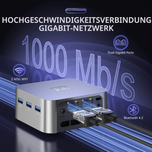 ACEMAGICIAN Vista Mini T8 Plus Mini PC Ιntel Alder Lake-N N95(Bis zu 3,4 GHz), 8GB DDR4 256GB M.2 2280 SSD Micro Desktop Computer Support 3 Displays/HDMIx3 | Kleiner PC für Büro/HTPC