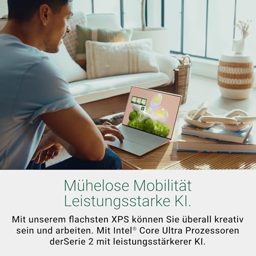 Dell XPS 13 (9350) Laptop Copilot+ 13.4 Inch FHD+ 120Hz, Intel Core Ultra 5 Series 2, 16GB RAM, 512GB SSD, Intel Arc Graphics, Windows 11 Home, Fingerprint Reader, QWERTY Keyboard, Platinum