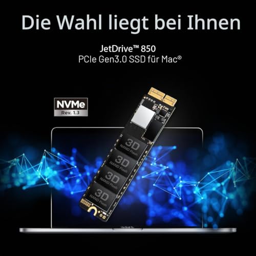 Transcend 960GB JetDrive 850 SSD (ohne Gehäuse) für MacBook Air 11" und 13" (Mitte 2013 - 2017), MacBook Pro Retina 13" und 15" (Ende 2013 - Mitte 2015) bis zu 1.600/1.400 MB/s - TS960GJDM850