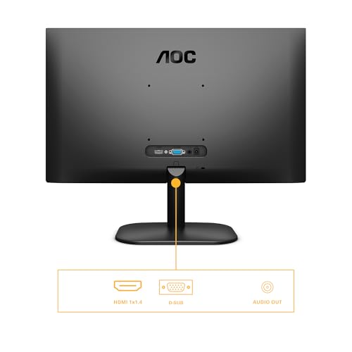AOC 22B2H 22 zoll FHD Monitor, 75Hz, VA Panel, 6.5ms GtG, Adaptive Sync, (1920x1080 HDMI 1x 1.4)Schwarz