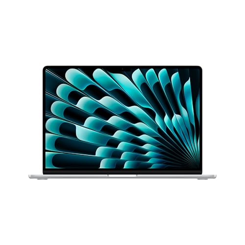 Apple 15" MacBook Air Laptop, M5 Chip mit 10‑Core CPU und 10‑Core GPU: Entwickelt für KI, 15,3" Liquid Retina Display, 16 GB gemeinsamer Arbeitsspeicher, 512 GB SSD, Touch ID, WLAN 7; Silber