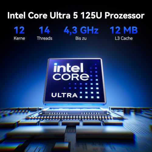 GEEKOM IT12 Mini PC Intel Core U5 125U (AI Boost), 16 GB DDR5 512 GB SSD