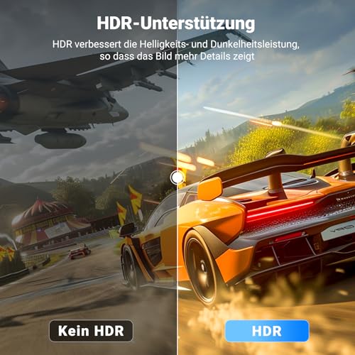 UGREEN 4K@30Hz DP zu HDMI Kabel Aluminium, Uni-Directional Übertragung (2M) | DP-zu-HDMI-Kabel 4K 30Hz 2K 60Hz 1080P 120Hz mit HDR 3D unterstützt auch HDCP und EDID, Anti-Interferenz und Haltbarkeit