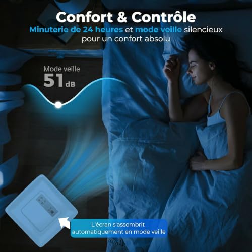 HOMCOM Mobile Klimaanlage 10000 BTU, tragbare Klimaanlage 4 in 1 Kühlung, Luftentfeuchter, Ventilator, Nachtmodus, WiFi, App & Sprache, Fernbedienung, 24H Timer, 2 Geschwindigkeiten, 30m², Klasse A