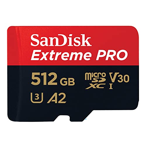 SanDisk Extreme PRO Portable SSD Externe SSD 1 TB & Extreme PRO microSDXC UHS-I Speicherkarte 512 GB + Adapter & RescuePRO Deluxe