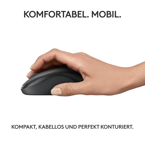 Logitech M240 Silent Bluetooth Maus, Kabellos, Kompakt | Mobil, Smooth Tracking, 18-Monate-Batterie, für Windows/macOS/ChromeOS, kompatibel mit PC/Mac/Laptop/Tablets - Graphit