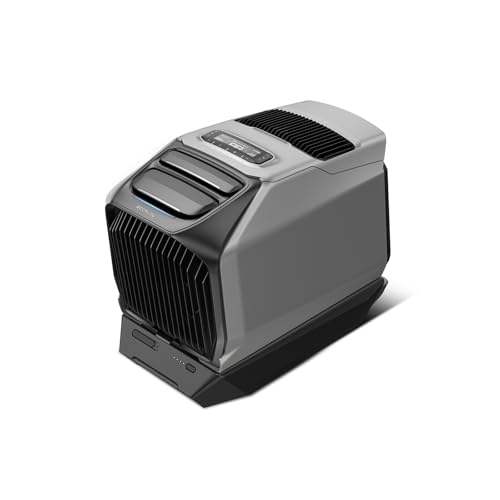 ECOFLOW WAVE 3 Tragbare Klimaanlage mit 1024Wh Zusatzakku, 1800 W/6100 BTU Kühlen, 2000 W/6800 BTU Heizen, 8 Std. Akkulaufzeit, App-Steuerung, Mobile Klimaanlage für Camping, Wohnmobile, SUVs