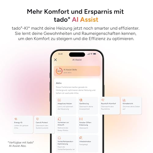 tado° Smartes Thermostat X - Zusatzprodukt für Fußbodenheizung und Boiler | Steuerung per App, Smart Speaker Steuerung (Alexa, Siri, Google Assistant), DIY Installation