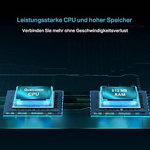 TP-Link Archer AX55 Wi-Fi 6 WLAN Router, 2402 Mbit/s 5 GHz, 574 Mbit/s 2,4 GHz, 4 × Gigabit LAN-Ports, 1 × USB 3.0 Port, unterstützt Keine DSL-Funktion