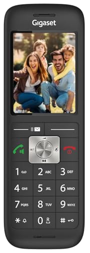 Gigaset CL660HX DECT-Mobilteil mit Ladeschale, Farbdisplay, Schwarz | für Router & DECT-Basis, Fritzbox-kompatibel, Freisprechfunktion, Made in Germany, [Deutsche Version], [Ohne Basis]