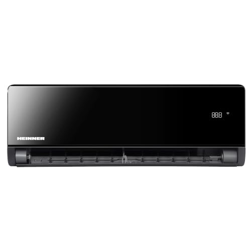 Heinner HAC-BP12WIFI-BK BlackPearl Split-Klimaanlage Schwarz, 12000 BTU, WiFi, Smart Inverter, A+++ Kühlung, A++ Heizung, Active Clean, Breeze Away, Cascade, ECO, 8°C-Heizfunktion, für 16–23 m²