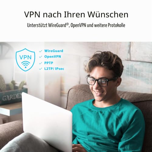 ASUS RT-AX52 AX1800 AiMesh kombinierbarer Router | WiFi 6, 1800 Mbit/s, Instant Guard, integriertes VPN, WPA3