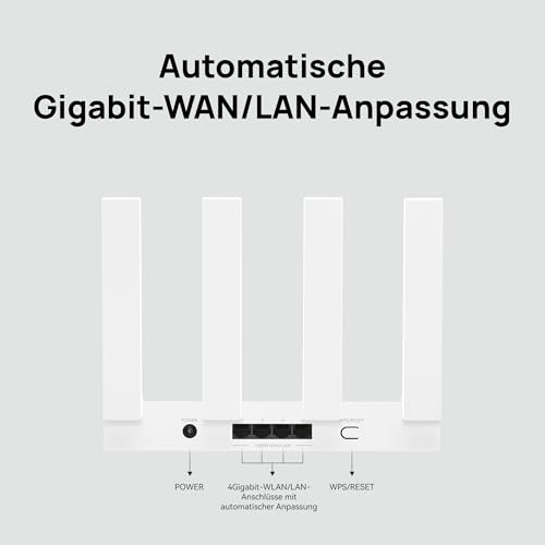 HUAWEI WiFi AX3 New Router, Wi-Fi 6, 3000 Mbit/s, Weiß | größere Bandbreite mit 160 MHz, intelligente Verwaltung deines Heim-WLANs, umfassende WLAN-Abdeckung, Keine DSL-Funktion