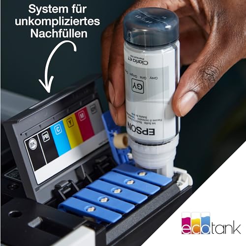 Epson EcoTank ET-8500 Tintentankdrucker | Fotodruck | 6-Farb-Tintensystem | WLAN | A4 | Drucken, Kopieren, Scannen | 10.9 cm Touchscreen | Duplexdruck | hinterer Papiereinzug